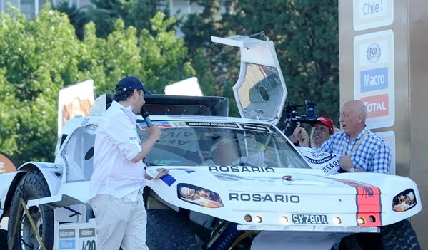 Bonfatti en la largada del Dakar