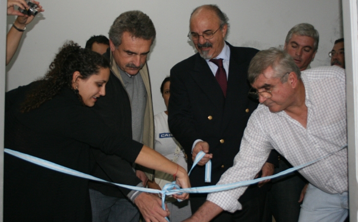 La gente acompaño la visita de Rossi y Tomada