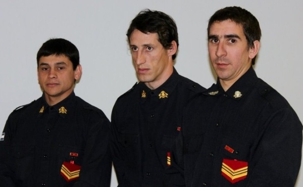 Fueron reconocidos los tres bomberos