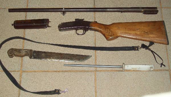 Secuestran carne y armas de fuego