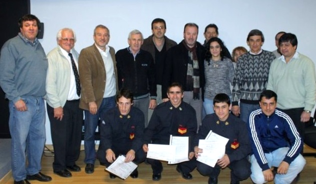 Fueron reconocidos los tres bomberos