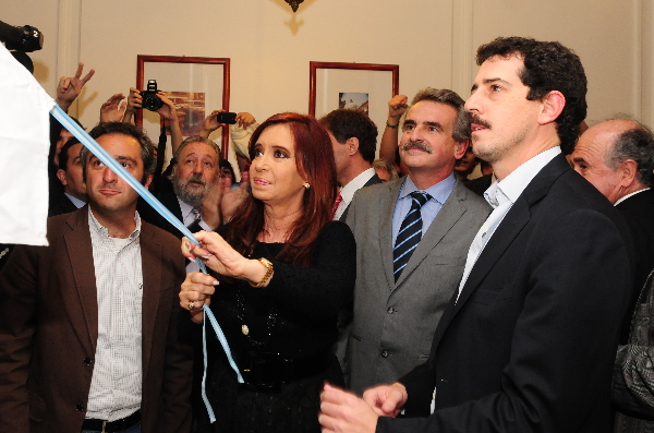 Junto a Cristina Fernández en el Congreso