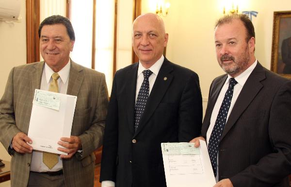 Paduán y Chamorro con Bonfatti