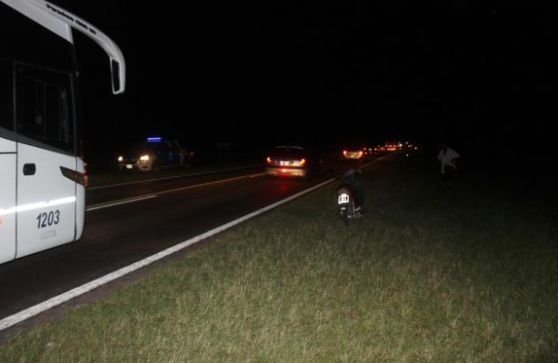 Accidente entre colectivo y ciclista