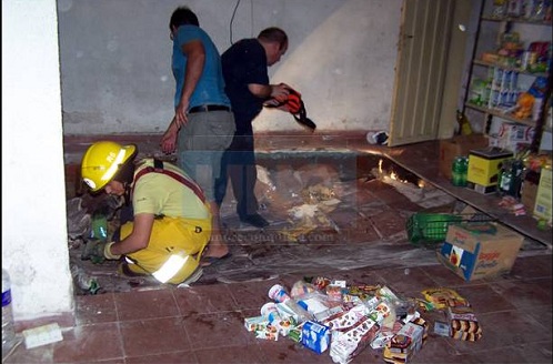 Se hundió parte del suelo en la Torre 1 del Complejo Puacará