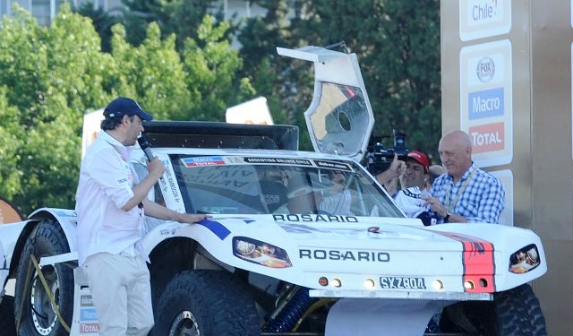 Bonfatti en la largada del Dakar