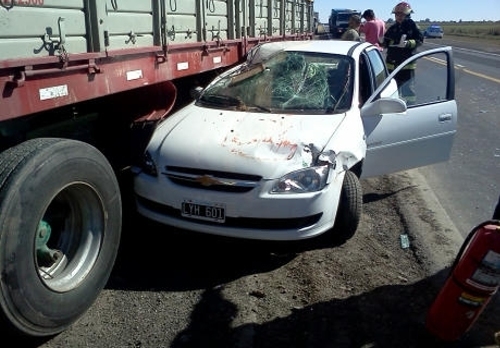 Triple choque sobre ruta 11