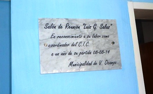 Impusieron el nombre de Luis Salas a un salón