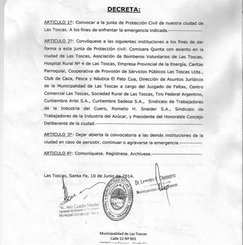 Se conformó la Junta de Protección Civil