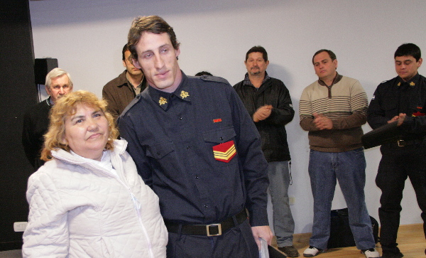 Fueron reconocidos los tres bomberos