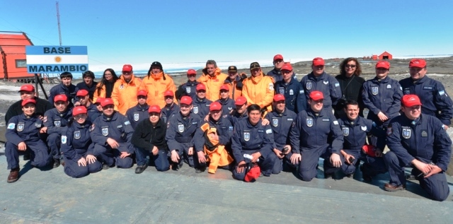 Rossi en la Base Marambio