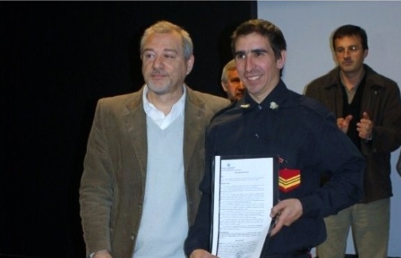 Fueron reconocidos los tres bomberos