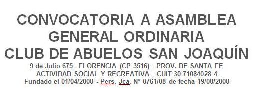 Asamblea club de abuelos