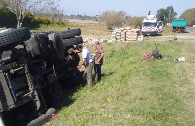 Vuelco de un camión