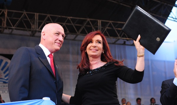 Bonfatti junto a la presidenta Cristina Fernández