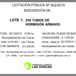 PUBLICACIÓN LICITACIÓN 002_2015