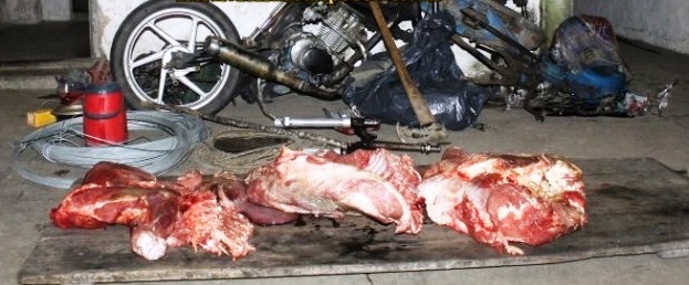 La carne secuestrada en Villa Ocampo
