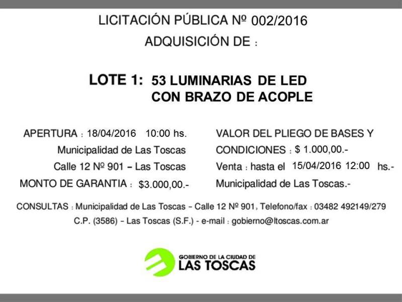 Publicación Lic 002 2016