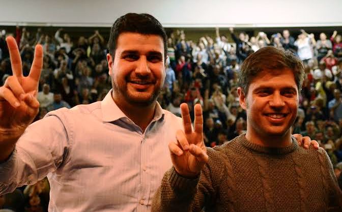 Marcos Cleri y Axel Kicillof en Luz y Fuerza