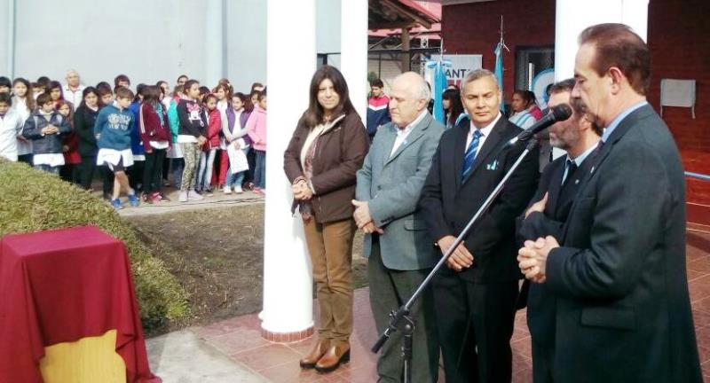 Durante su discurso en Villa Guillermina