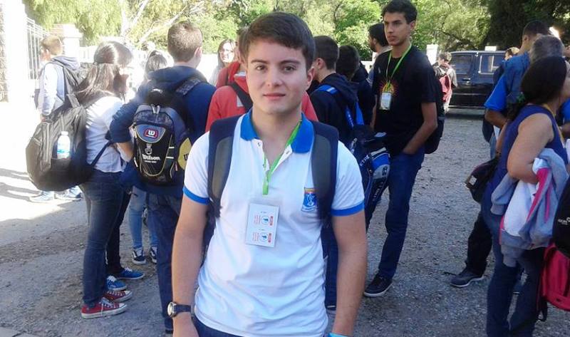 El alumno Mateo Joaquín Jesús Tournoud, de 4º Año del EESOPI Nº 8114  de Villa Ocampo