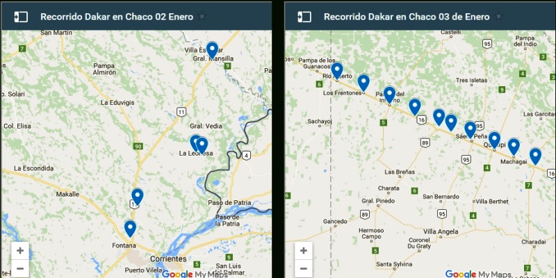 Las localidades por donde pasara el Dakar en  el Chaco