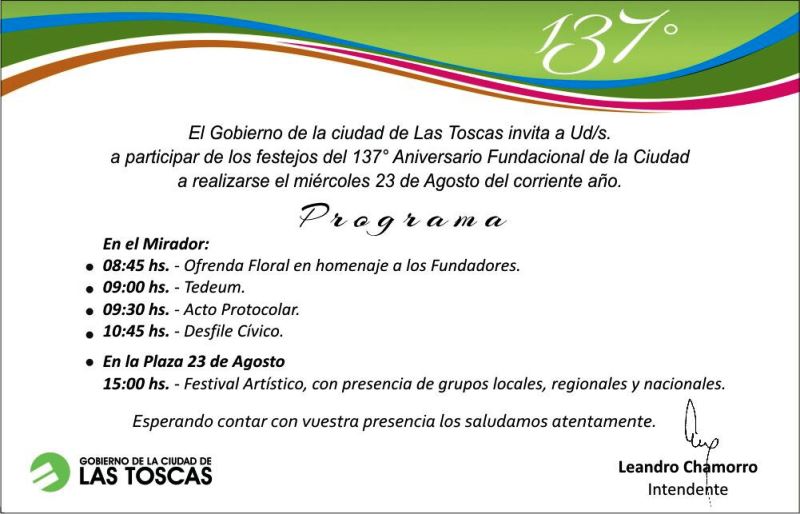 INVITACIÓN 23 DE AGOSTO