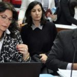 El fiscal Juan Carlos Koguc, la abogada querellante en representación de las hijas de las víctimas, doctora Alejandra Forte