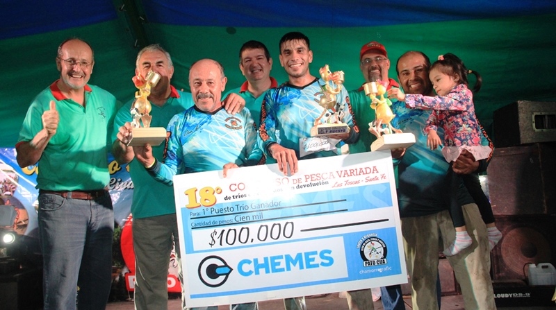 Los ganadores del 18° Concurso de pesca variada, Club Pato Cuá Las Toscas