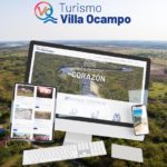 Floating desktop mockup with tablet and smartphone