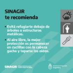 recomendaciones de prevención del SINAGIR ante tormentas anunciadas para el 8 y el 9 de abril 3