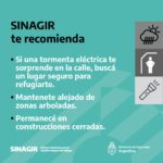 recomendaciones de prevención del SINAGIR ante tormentas anunciadas para el 8 y el 9 de abril 4
