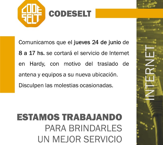 corte de Internet en Hardy