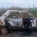 El automóvil donde quemaron el cuerpo de Ana Gabriela Benitez