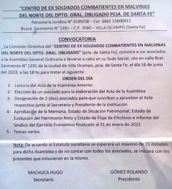 convocatoria