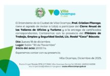 Villa Ocampo: Cierre Anual de los Talleres de Oficios y Turismo