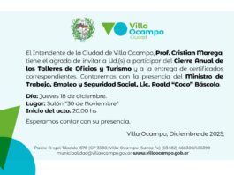 Villa Ocampo: Cierre Anual de los Talleres de Oficios y Turismo