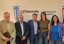 Michlig y González realizaron gestiones en reparticiones provinciales junto a José L. Sánchez de Villa Trinidad