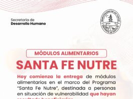 Las Toscas: Comenzó la entrega de módulos alimentarios del programa “Santa Fe Nutre”