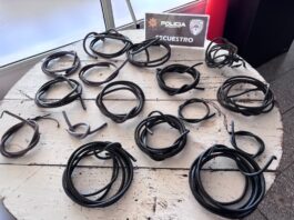 Villa Ocampo: Aprehensión de dos jóvenes y secuestro de cables