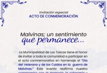 Las Toscas invita al acto conmemorativo por el Día del Veterano y de los Caídos en Malvinas