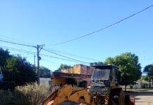 Las Toscas: Obras de bacheo