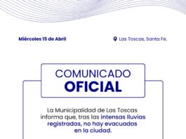 Las Toscas: Comunicado oficial