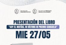 Las Toscas: Invitan a la presentación del libro “Soy El Matías. Ni víctima ni premio consuelo”