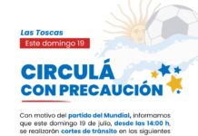 Las Toscas: Operativo de tránsito para la final del Mundial