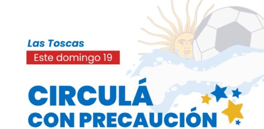 Las Toscas: Operativo de tránsito para la final del Mundial