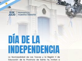 Las Toscas conmemorará el 210° aniversario de la Declaración de la Independencia