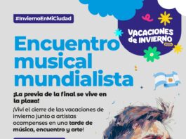 Villa Ocampo: Invitan al «Encuentro Musical Mundialista» para cerrar las vacaciones