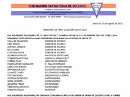 La Selección Santafesina de Voley Sub 14 en ambas ramas hace concentración en Villa Ocampo