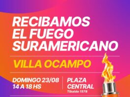 Villa Ocampo recibirá el Fuego Suramericano de los Juegos Suramericanos Santa Fe 2026